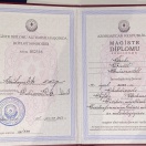 Magistr diplomu (Fərqlənmə - 97.31)